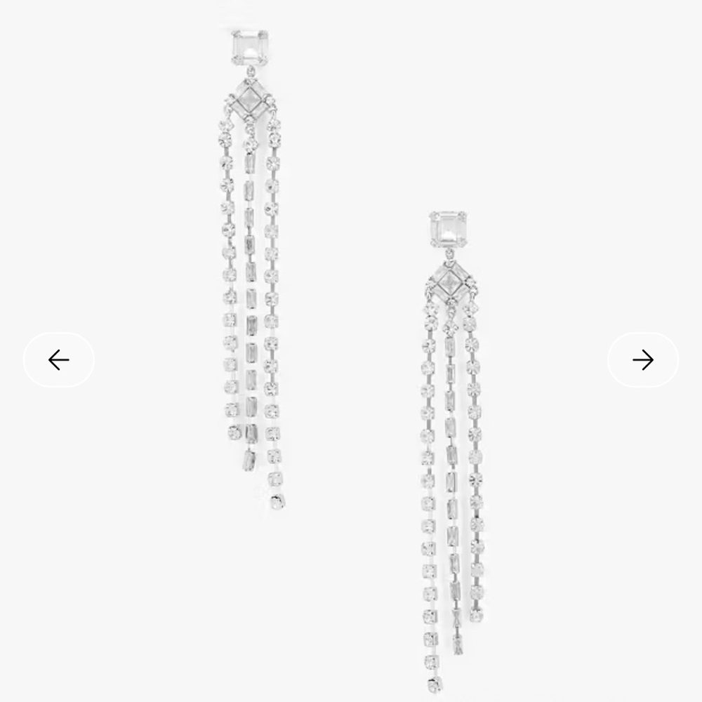 Kate Spade Silver Crystal Dangle Earrings